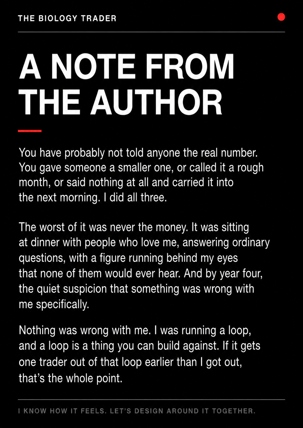 A note from the author